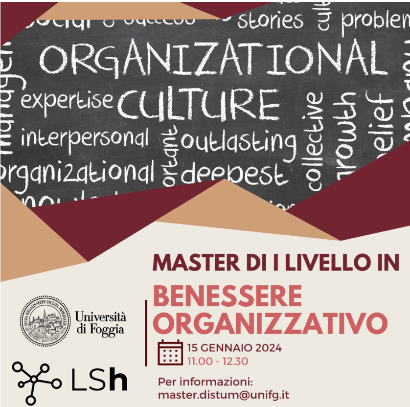 A FOGGIA IL MASTER IN 'BENESSERE ORGANIZZATIVO'