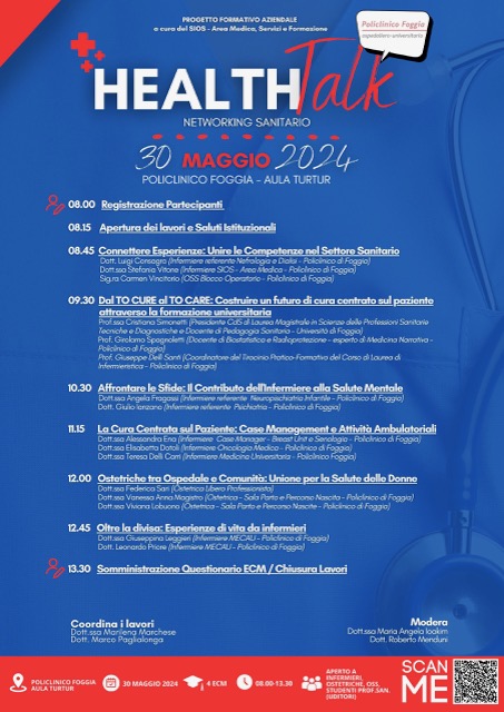 AL POLICLINICO DI FOGGIA 'HEALTH TALK: NETWORKING SANITARIO'
